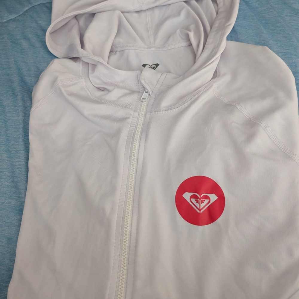 Roxy White Long Sleeve rash Guard